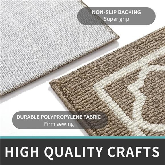 48"x32" Non-Slip Low-Profile Entrance Rug, Absorbent Machine Washable Doormats - Picture 3 of 6